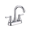 Günstiger Preis 304SS Flexibler Schlauchspüle Mixer, zwei Griffe Chrombeschichtung South Amercian Style Basin Wasserhahn